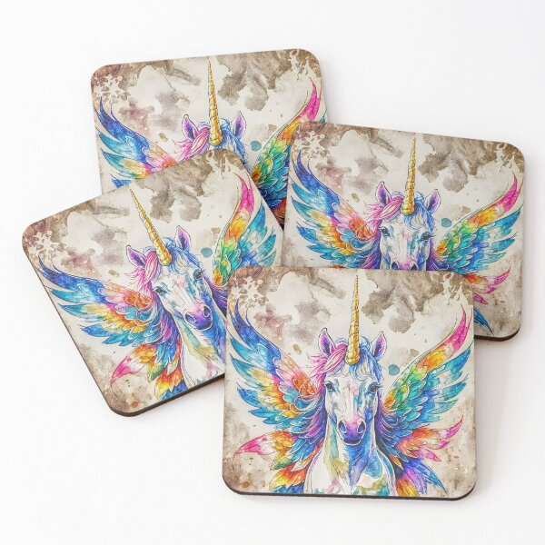 Item preview, Unicorn with Colourful Fairy Wings (Unifairy), Ai Generated Art  designed and sold by ACC .