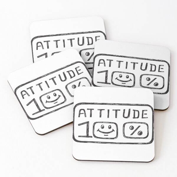 Item preview, Attitude 100% Hundred Percent Black Hand Drawn Expression in Old Retro Art Style designed and sold by Wiggly Lines.