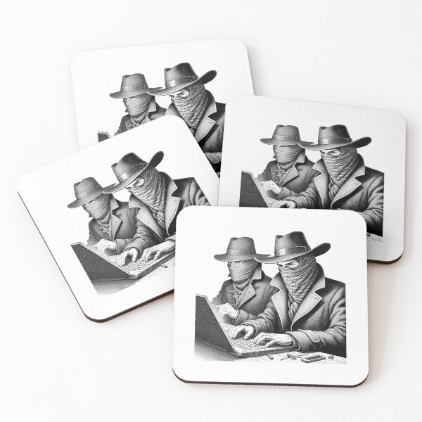 Item preview, Cyber Security Threat Masked Hacker Typing designed and sold by NTGUILTY.