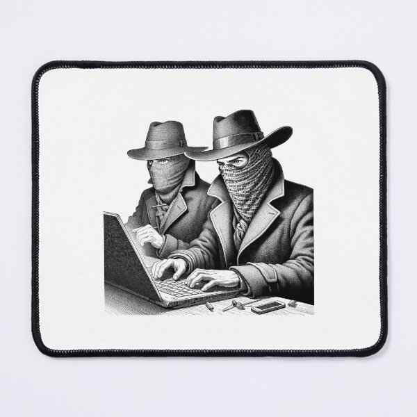 Item preview, Cyber Security Threat Masked Hacker Typing designed and sold by NTGUILTY.