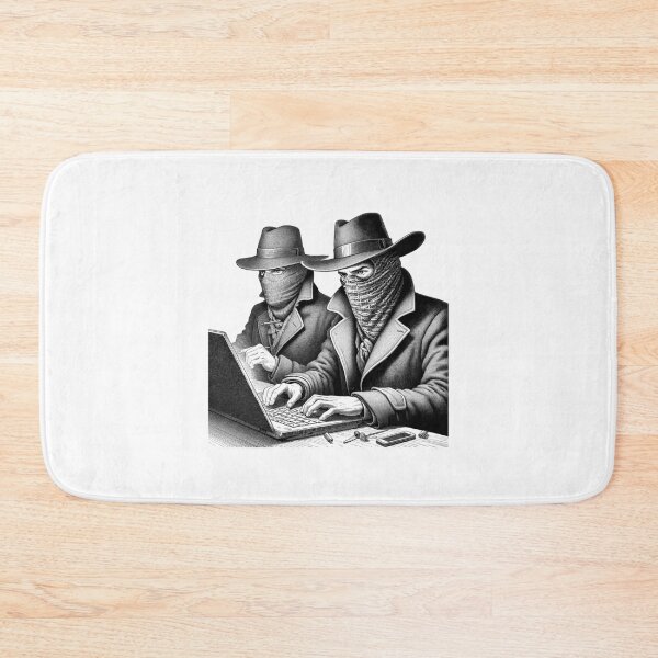 Item preview, Cyber Security Threat Masked Hacker Typing designed and sold by NTGUILTY.