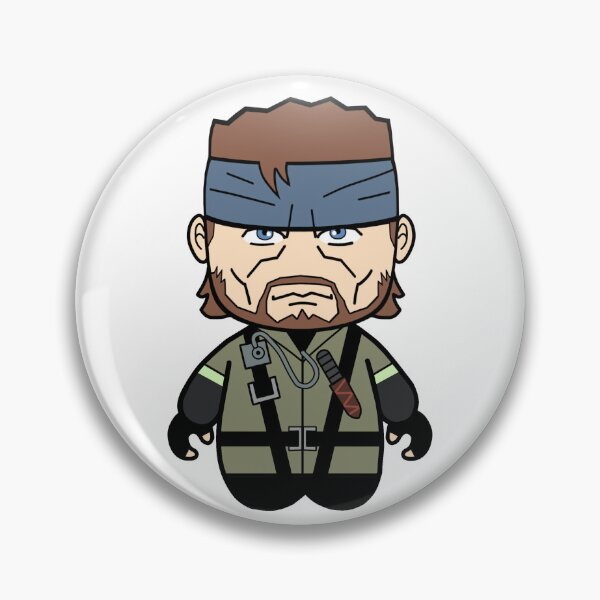 Item preview, Metal Gear Solid 3 Delta cute, chibi Naked Snake Olive Drab camo fan art  designed and sold by Pop Tooner.