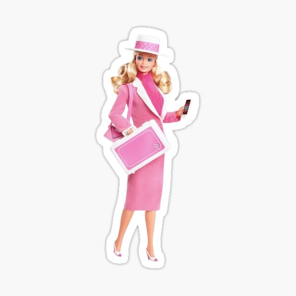 Item preview, Retro Pink Working Woman Barbie - Vintage-Inspired Empowerment Ar designed and sold by The Eclectic Cat.
