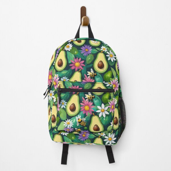 Item preview, Cheerful Green Avocado Halves With Busy Bees And Flowers designed and sold by CarrollGene.