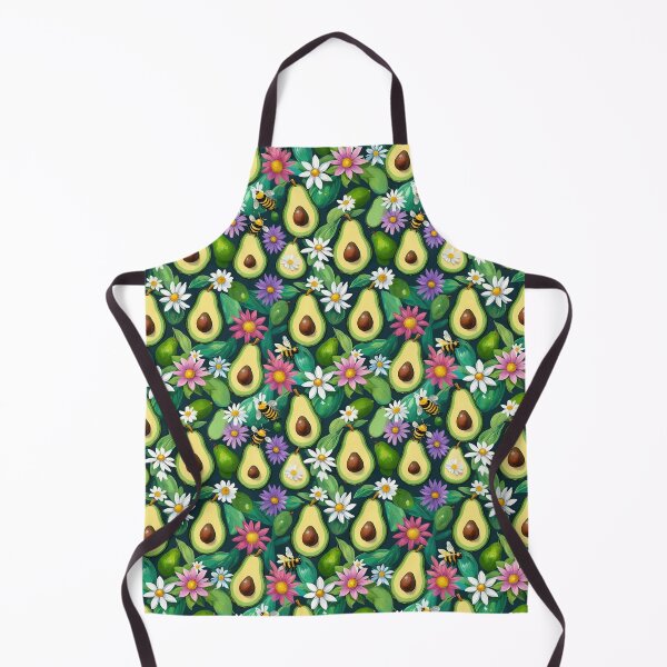 Item preview, Cheerful Green Avocado Halves With Busy Bees And Flowers designed and sold by CarrollGene.