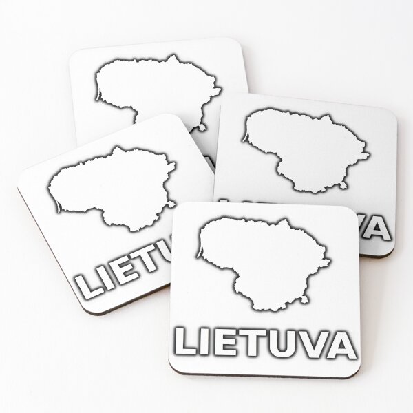 Item preview, "Lietuva" simple text with Silhouette of the map of Lithuania designed and sold by Vetagio.
