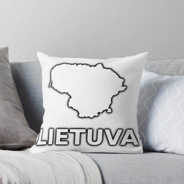 Item preview, "Lietuva" simple text with Silhouette of the map of Lithuania designed and sold by Vetagio.