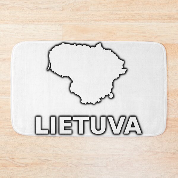 Item preview, "Lietuva" simple text with Silhouette of the map of Lithuania designed and sold by Vetagio.