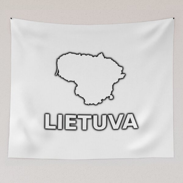 Item preview, "Lietuva" simple text with Silhouette of the map of Lithuania designed and sold by Vetagio.