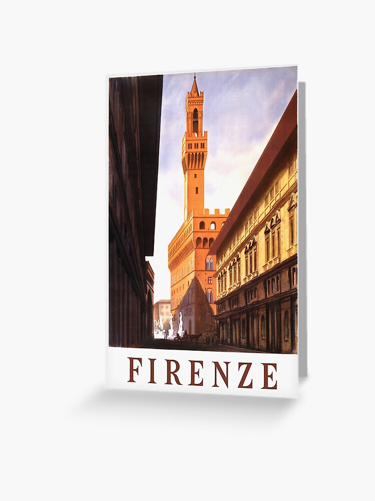 Firenze Florence Italy Vintage Travel Greeting Card By Justeclectic Redbubble