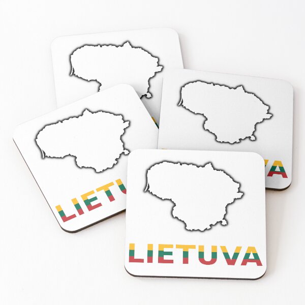 Item preview, "Lietuva" simple text with Silhouette of the map of Lithuania designed and sold by Vetagio.