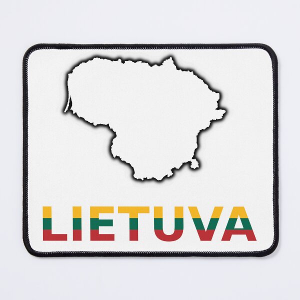 Item preview, "Lietuva" simple text with Silhouette of the map of Lithuania designed and sold by Vetagio.