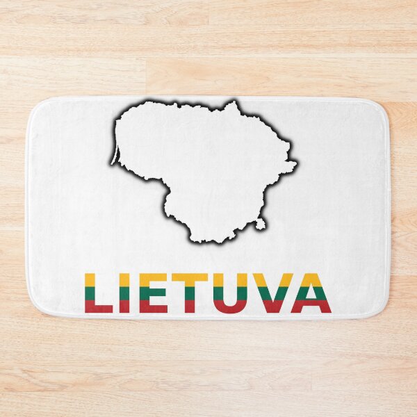 Item preview, "Lietuva" simple text with Silhouette of the map of Lithuania designed and sold by Vetagio.