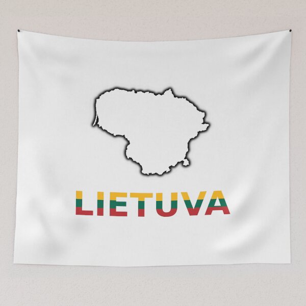Item preview, "Lietuva" simple text with Silhouette of the map of Lithuania designed and sold by Vetagio.
