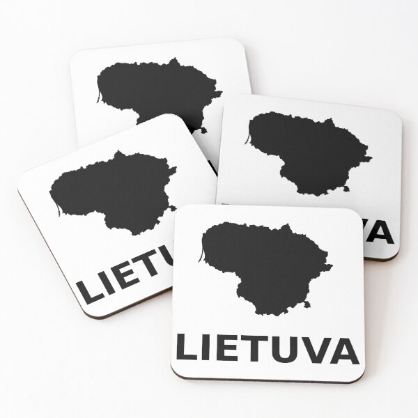 Item preview, "Lietuva" simple text with Silhouette of the map of Lithuania designed and sold by Vetagio.