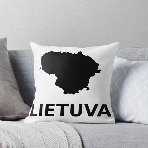 Item preview, "Lietuva" simple text with Silhouette of the map of Lithuania designed and sold by Vetagio.