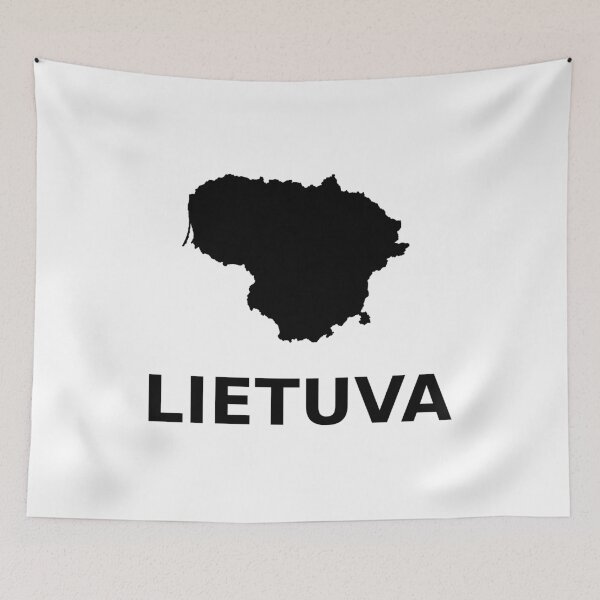Item preview, "Lietuva" simple text with Silhouette of the map of Lithuania designed and sold by Vetagio.