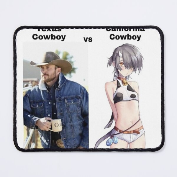 Item preview, Texas Cowboy vs. California Cowboy Anime Cow Boy Femboy Meme designed and sold by Thickey Forrest.