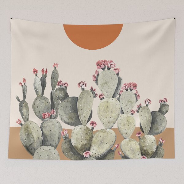 Item preview, Abstract modern botanical art , cactus designed and sold by Green Plantessa.