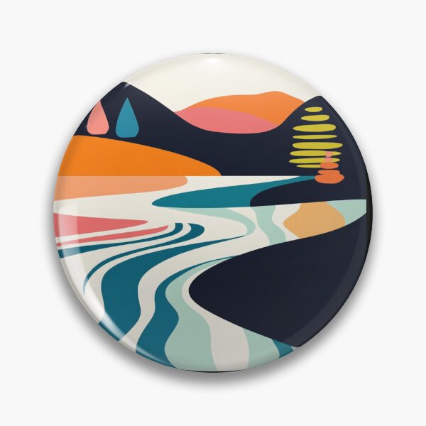 Item preview, Minimalist Landscape River designed and sold by anettfaye.