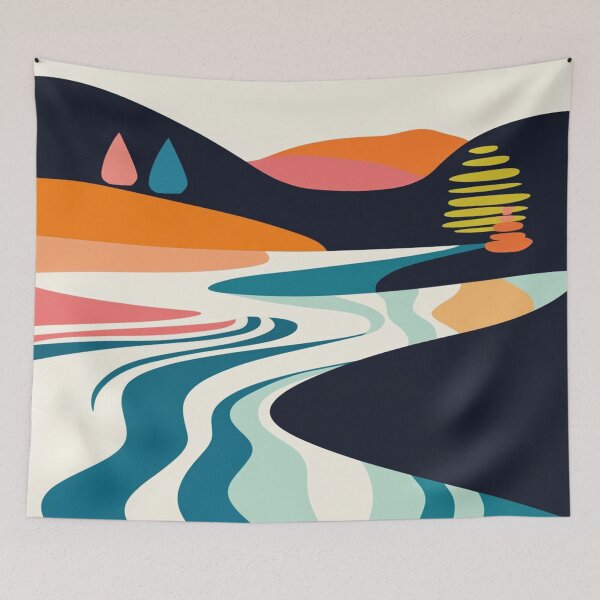 Item preview, Minimalist Landscape River designed and sold by anettfaye.