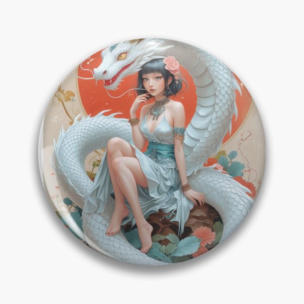 Item preview, Acute Girl with a Dragon                        designed and sold by Elegacy77.