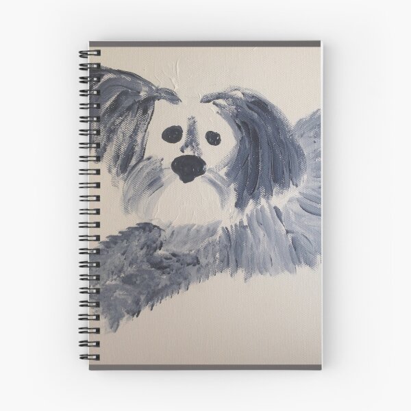 Item preview, Fluffy dog sketch in acrylic paint designed and sold by Jill L. Ferguson.