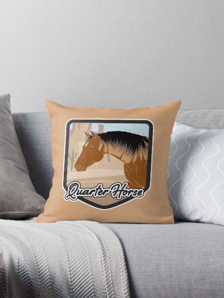 Aperçu de l'œuvre Quarter Horse, écusson cheval isabelle, cheval de selle, races de chevaux des États unis créée et vendue par WebEquitation®.