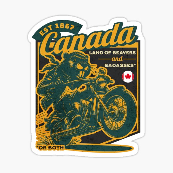 Aperçu de l'œuvre CASTOR CANADA VINTAGE - CANADA, TERRE DES CASTORS ET DES MÉCHANTS créée et vendue par justyna-s28.
