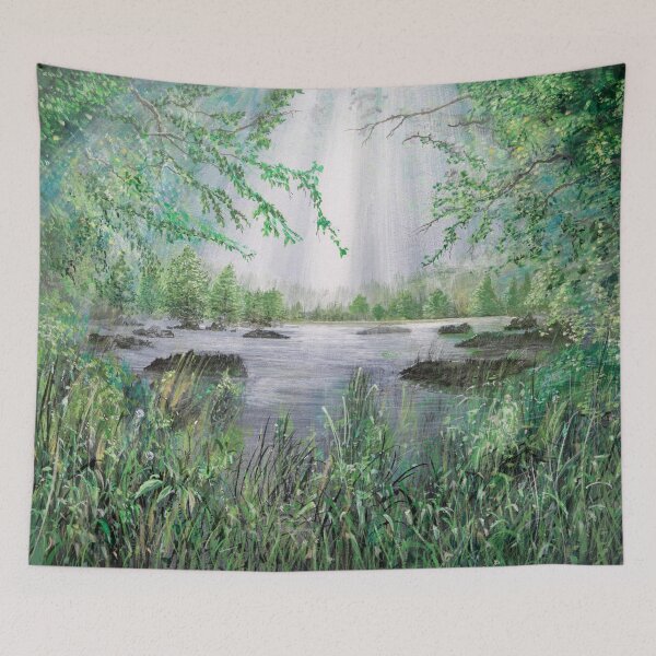 Item preview, Place of Light - Light in the Forest designed and sold by art paintings.