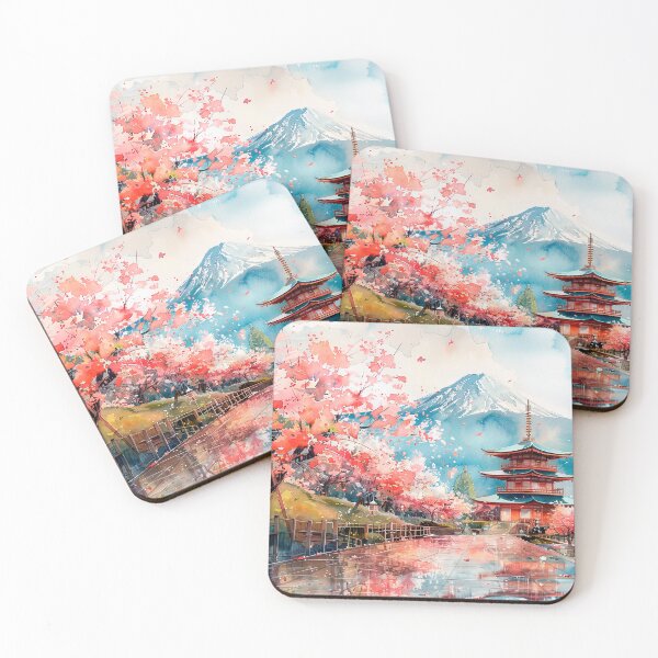 Item preview, Japan vibes Art sakura temple designed and sold by The-Diamond-Art.