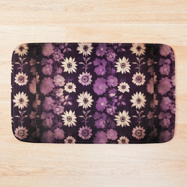 Item preview, Vintage Purple Floral Pattern - Rustic Distressed Flower Background designed and sold by Freestyle Designs.