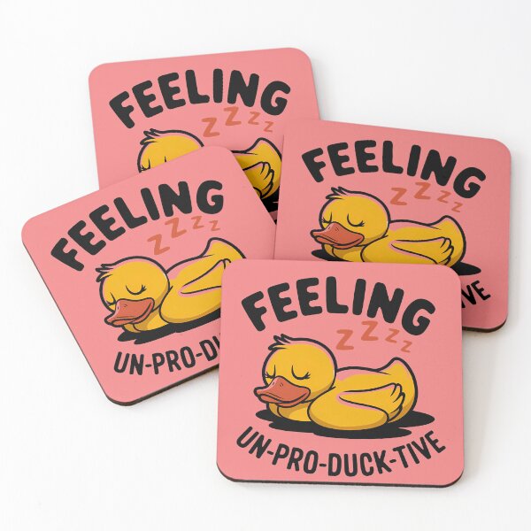 Item preview, Feeling Un-Pro-Duck-Tive – Funny Lazy Duck Pun designed and sold by Aredbox.