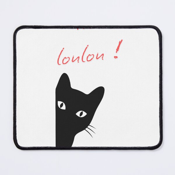 Item preview, Hi Loulou! – Playful Black Cat Peeking Illustration designed and sold by World-Shop25.
