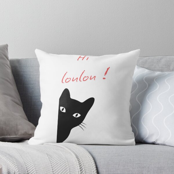 Item preview, Hi Loulou! – Playful Black Cat Peeking Illustration designed and sold by World-Shop25.