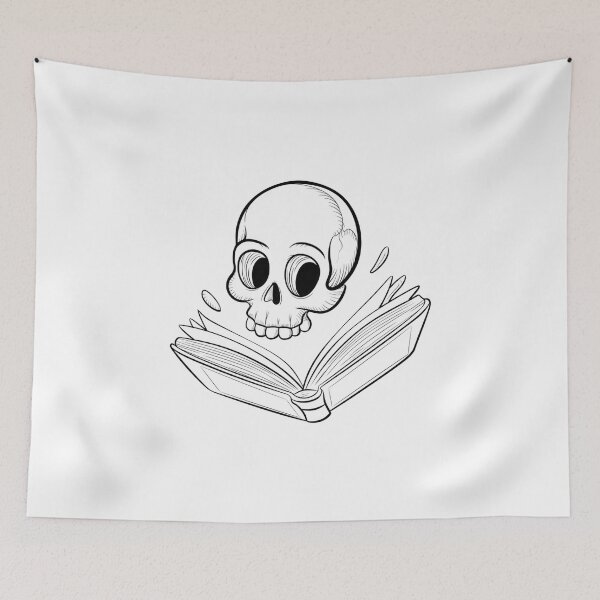 Item preview, Floating Skull Over an Open Book designed and sold by RoxyBlazeArt14.