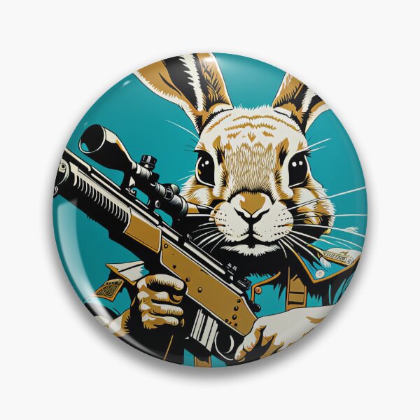 Item preview, A rabbit carrying a rifle designed and sold by filusattila.