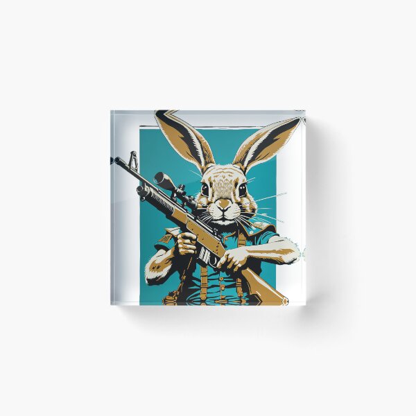 Item preview, A rabbit carrying a rifle designed and sold by filusattila.