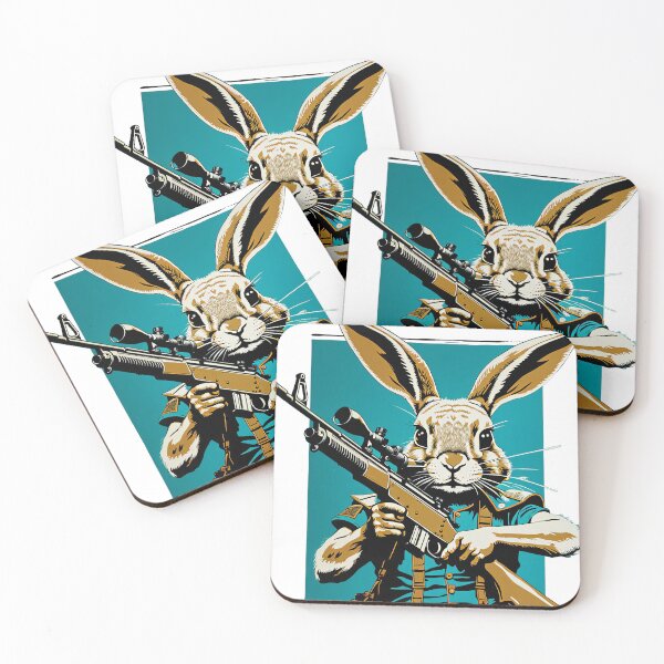 Item preview, A rabbit carrying a rifle designed and sold by filusattila.