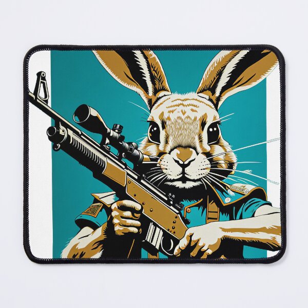 Item preview, A rabbit carrying a rifle designed and sold by filusattila.
