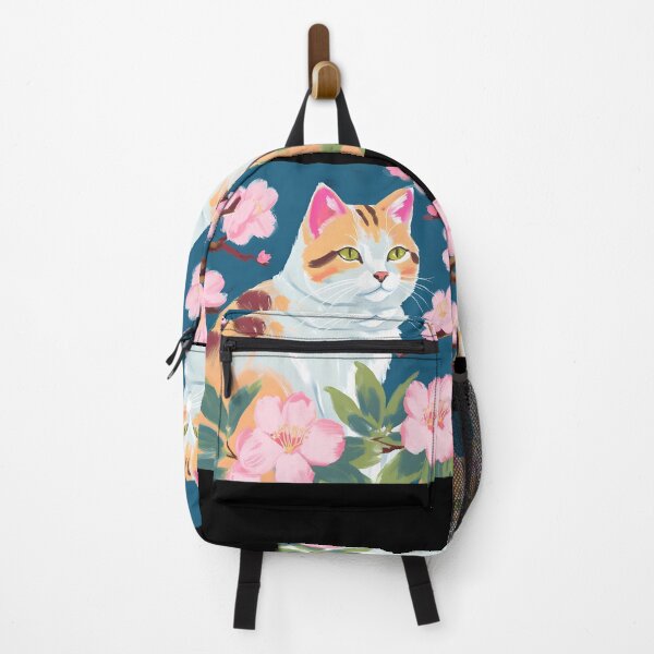 Item preview, calico cat with sakura designed and sold by Catophile.