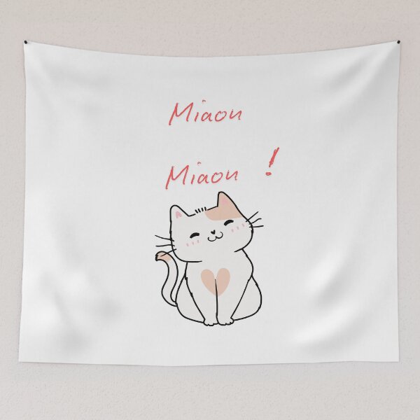 Item preview, Miaou Miaou! – Adorable Happy Cat Illustration designed and sold by World-Shop25.