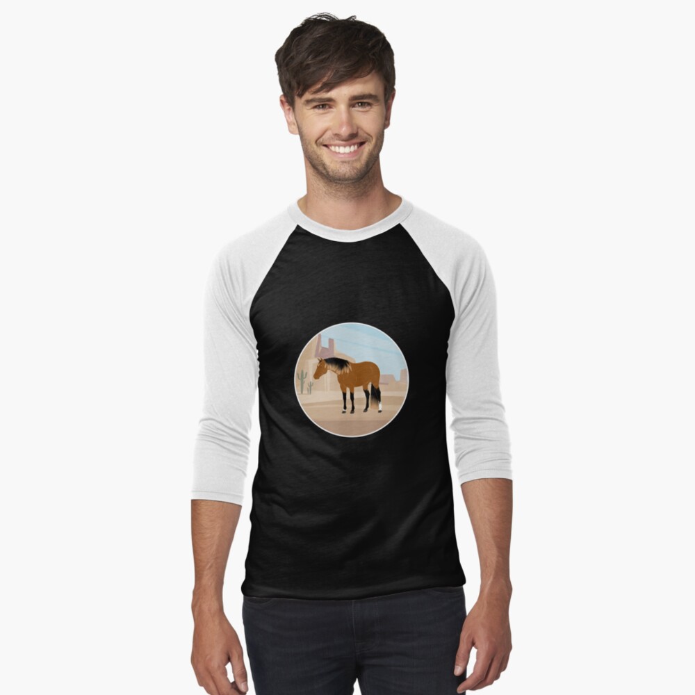 Aperçu de l'œuvre T-shirt baseball manches ¾ créée et vendue par WebEquitation.