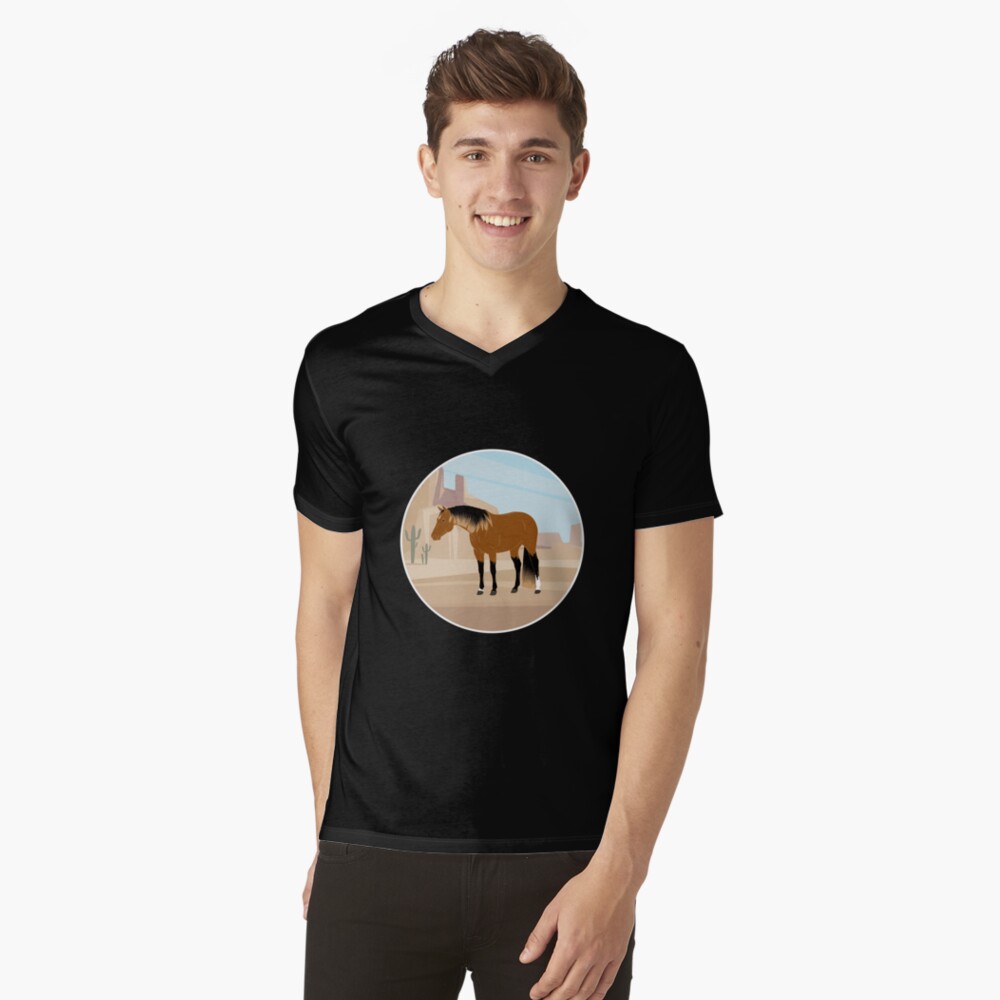 Aperçu de l'œuvre T-shirt col V créée et vendue par WebEquitation.