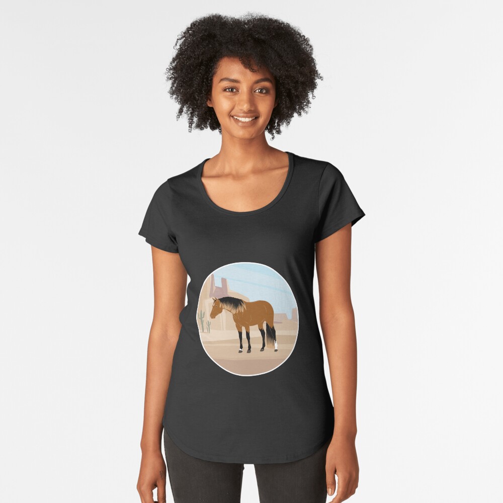 Aperçu de l'œuvre T-shirt premium échancré créée et vendue par WebEquitation.