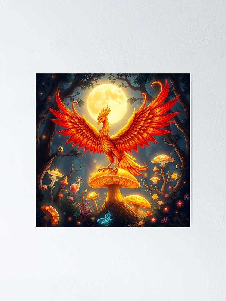 Thumbnail 1 of 3, Poster, Phoenix Rising designed and sold by debbiedwarika.