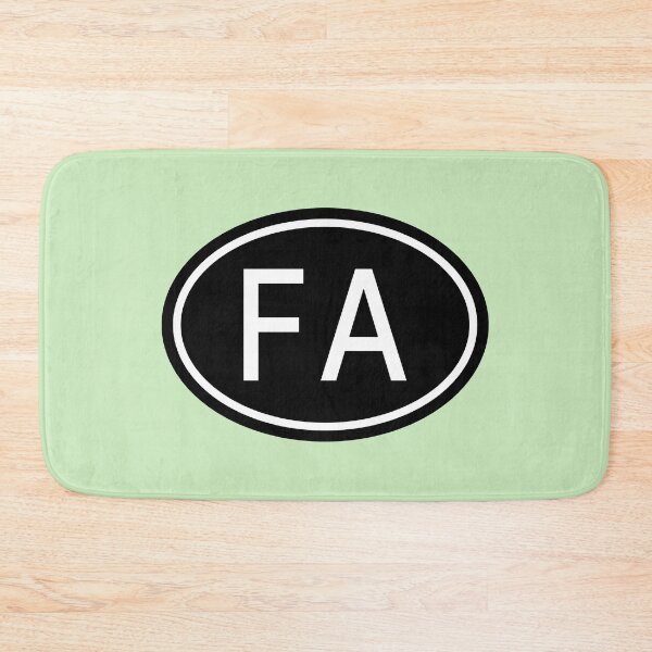 Item preview, FA Initials Monogram Oval White Letters designed and sold by Jeallan Designs.