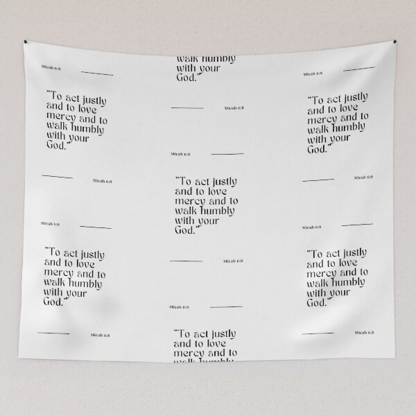 Item preview, Walk humbly, cheistian bible quote designed and sold by Merchattack.