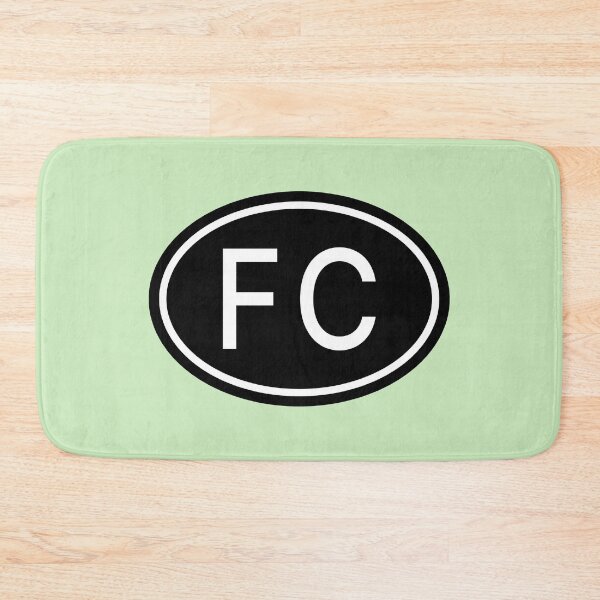 Item preview, Monograma FC Initials en letras blancas ovaladas designed and sold by Jeallan Designs.