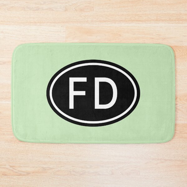Item preview, Monograma FD Initials en letras blancas ovaladas designed and sold by Jeallan Designs.